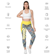 Load image into Gallery viewer, “Daisy Cloud” statement leggings with pockets